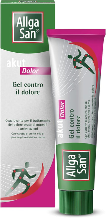 Naturwaren Allga San - Akut Dolor Gel Per Dolore Muscoli E Articolazioni, 100Ml