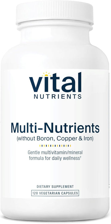 Vital Nutrients - Multi-Nutrients 5 - Ultra Antioxidant Formula (Boron, Copper, & Iron Free) - Ultra Antioxidant Daily Multi-Vitamin/Mineral Formula - 120 Vegetarian Capsules Per Bottle