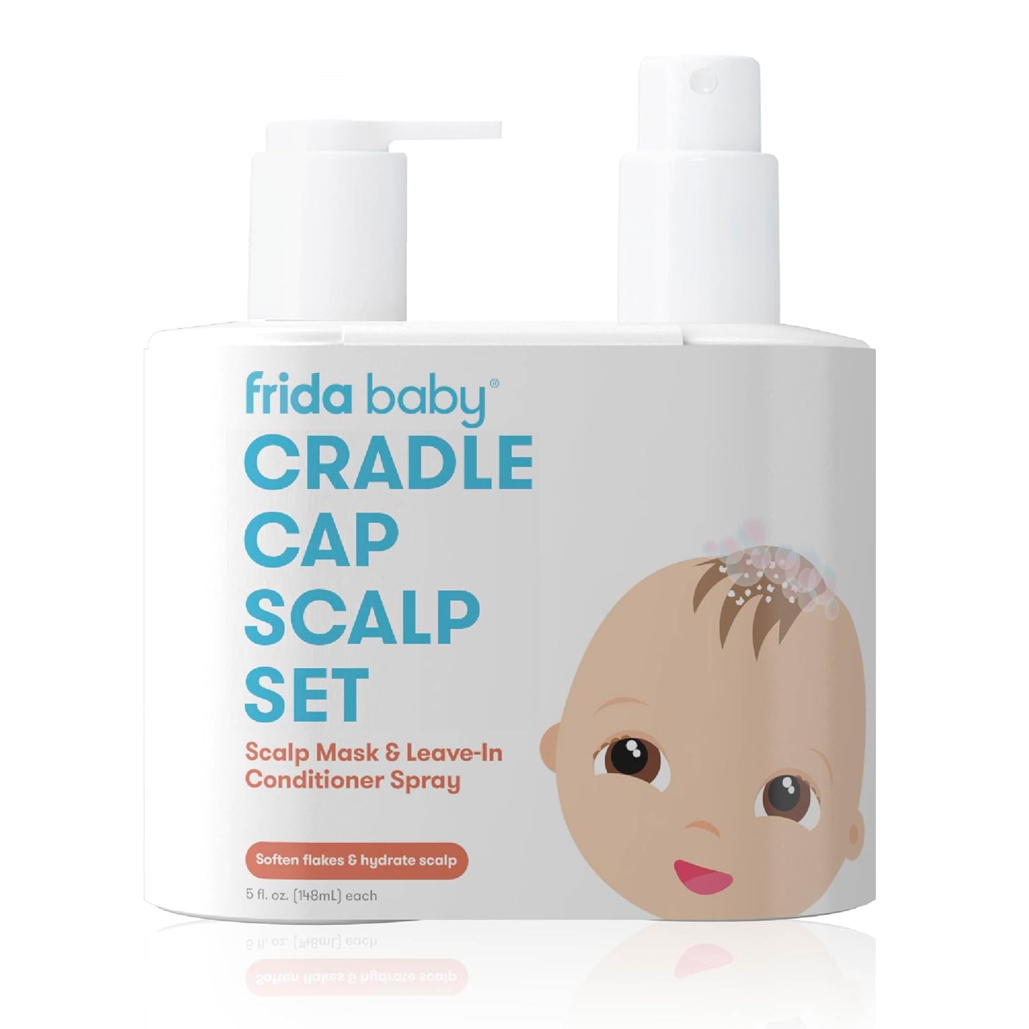 Frida Baby Cradle Cap Treatment, Cradle Cap Shampoo For Babies + Flake Fixer Scalp Spray, Cradle Cap Kit Soothes Baby'S Scalp, Prevents Dryness And Flakes