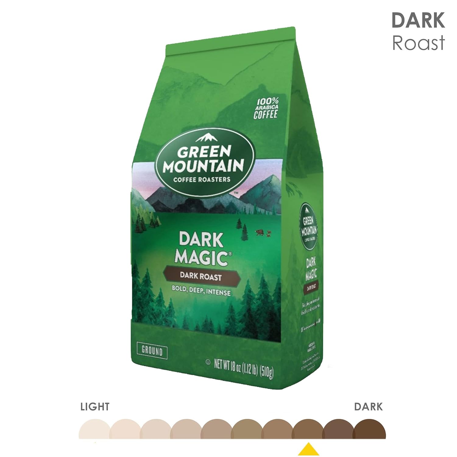 Green Mountain Coffee Roasters Dark Magic, Ground Coffee, Bagged 18 oz : Everything Else