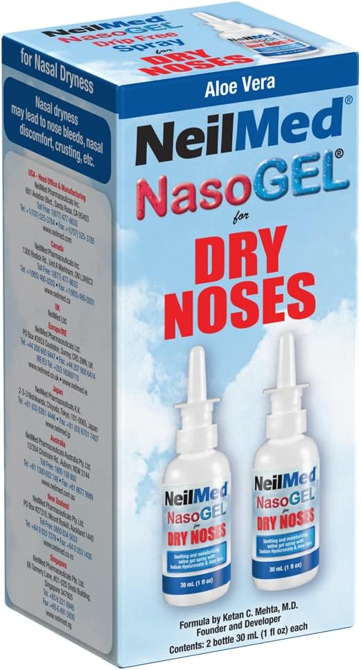 NeilMed Nasogel Drip Free Gel Spray, 1 Fl Oz (Pack of 2)