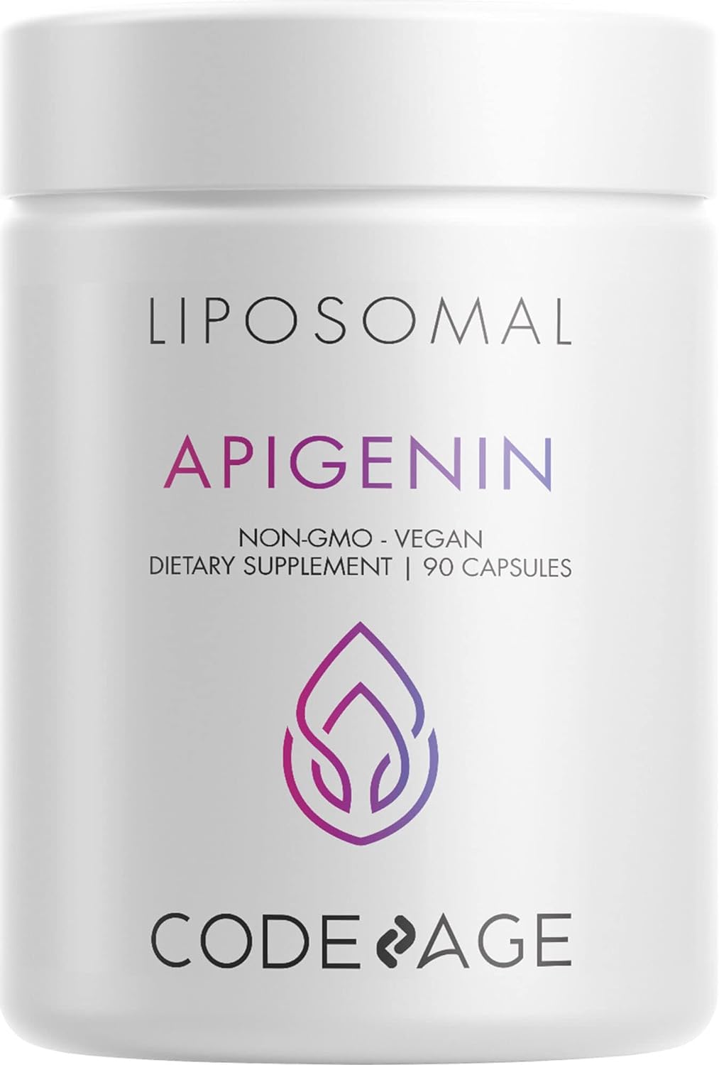 Codeage Liposomal Apigenin Supplement, 3-Month Supply, Daily Flavonoid Chamomile Extract, Liposomal Phospholipid Complex, Non-Gmo Sunflower Oil, Phosphatidylcholine Vegan Blend, Gluten-Free, 90 Count