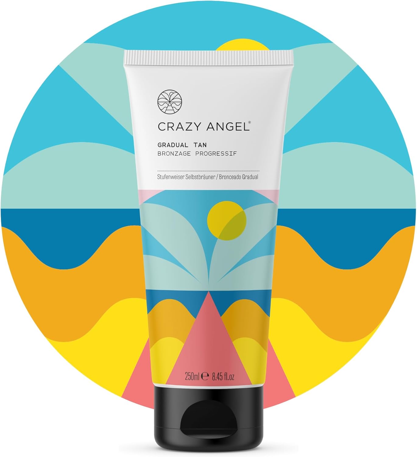 Crazy Angel Vegan Gradual Tan. (Light/Medium Tan) Made In Uk. 250Ml