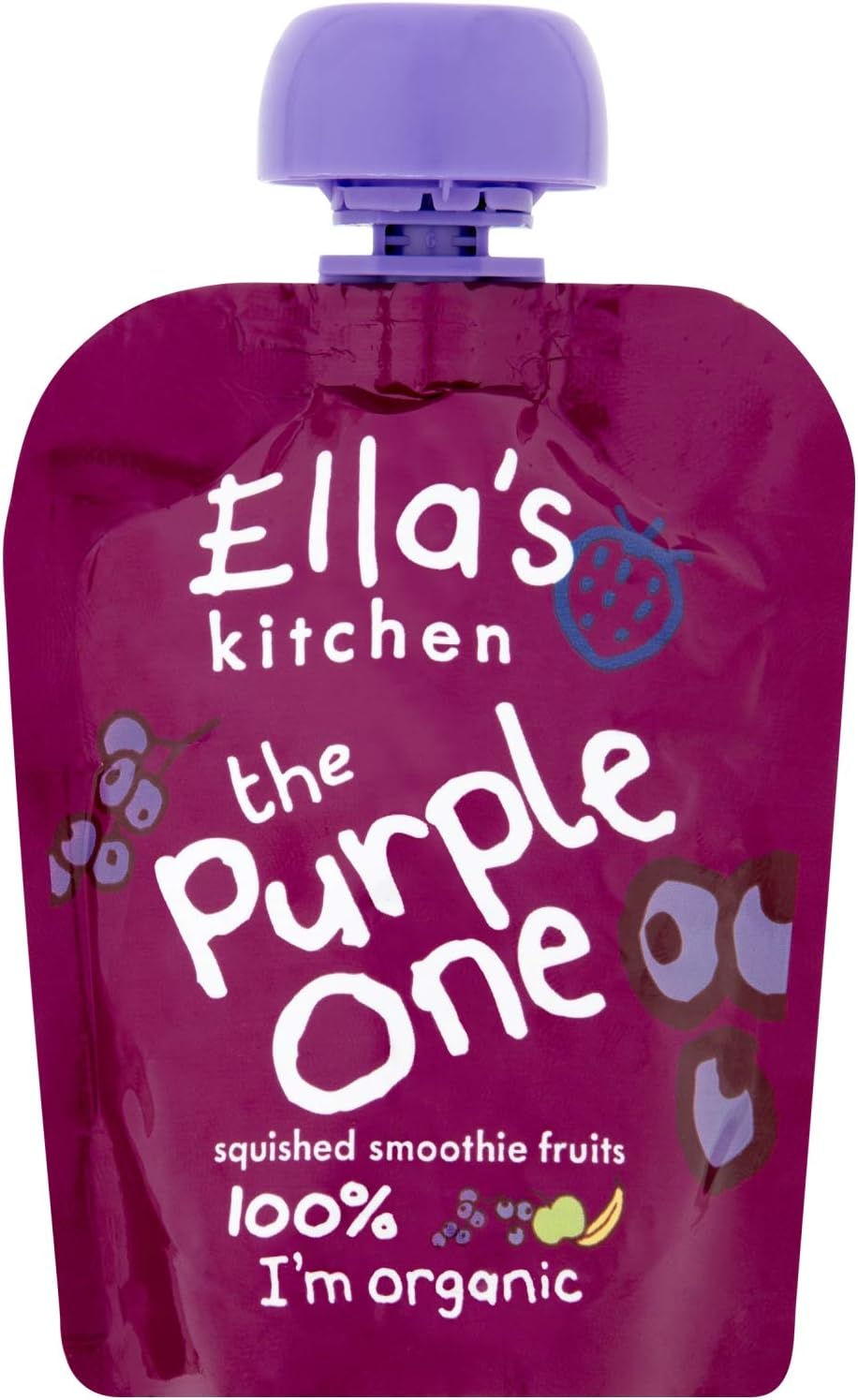 Ella'S Kitchen Organic Fruit Smoothie Assortment, (Red, Purple, Green, Yellow And Pink), Pack Of 25 Pouches