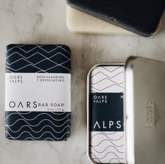 Oars + Alps Men's Bar Soap Gift Set, Dermatologist Tested and Made with Clean Ingredients, TSA Approved, 2 Pack, 6 Oz Each
