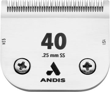 Andis CeramicEdge Carbon-Infused Steel Pet Clipper Blade, Size-40SS, 1/100-Inch Cut Length (64350)