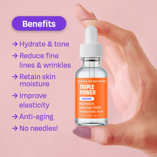 Iq Natural Argireline & Matrixyl 3000 Serum - Anti-Aging Peptide For Face, Hydrating Face Serum For Women And Men, 1Oz