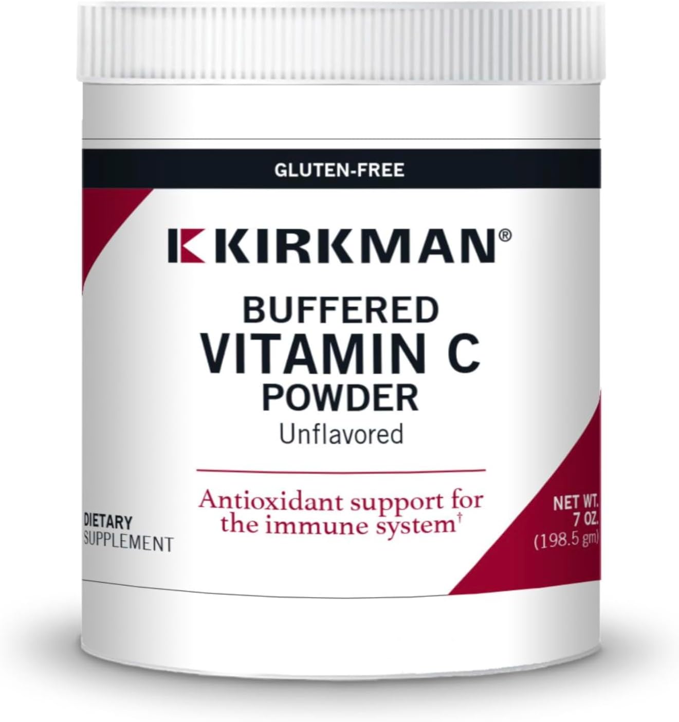 Kirkman - Buffered Vitamin C Powder - 7 oz - Potent Antioxidant - Supports Immune Health - Hypoallergenic