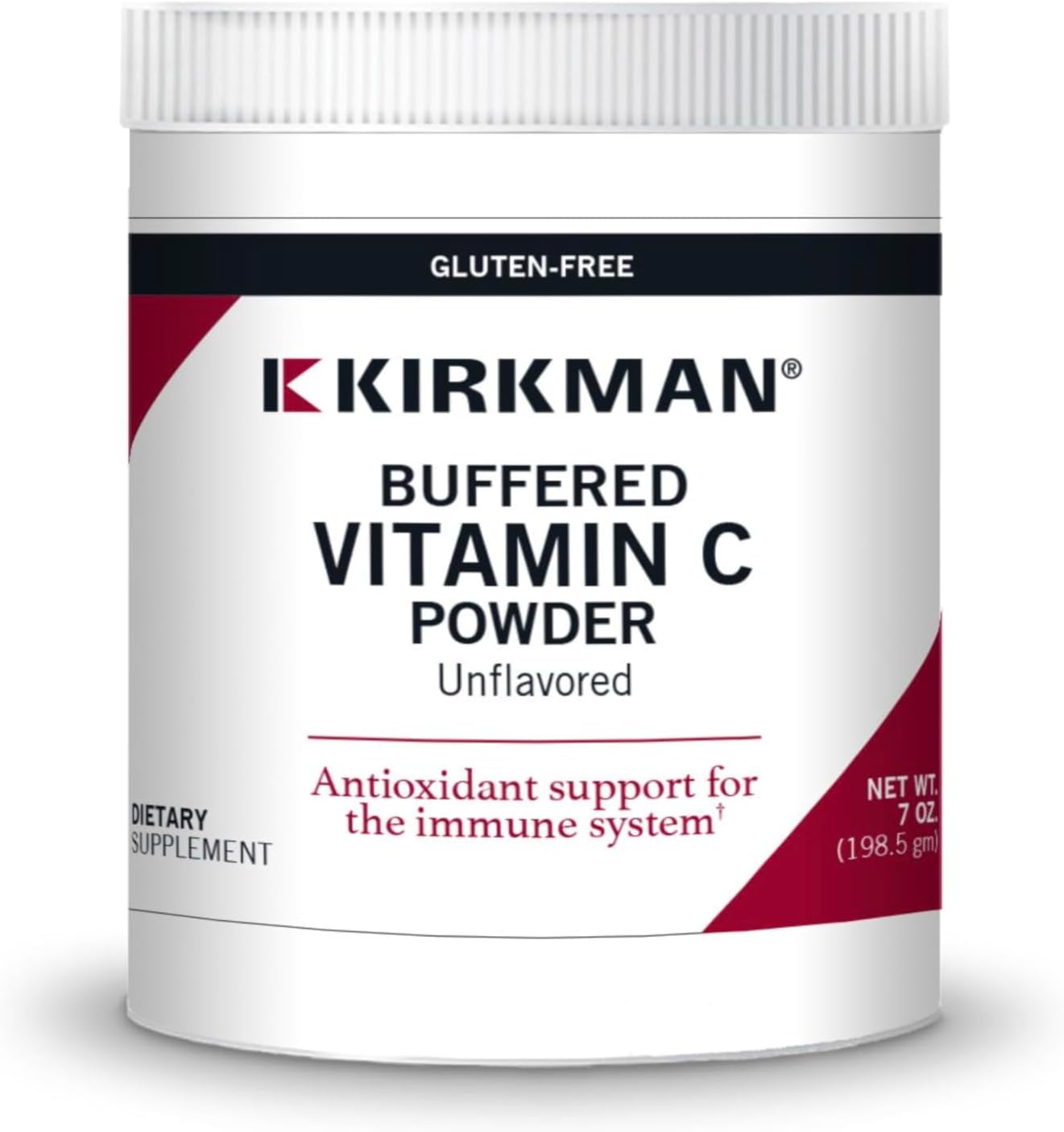 Kirkman - Buffered Vitamin C Powder - 7 Oz - Potent Antioxidant - Supports Immune Health - Hypoallergenic