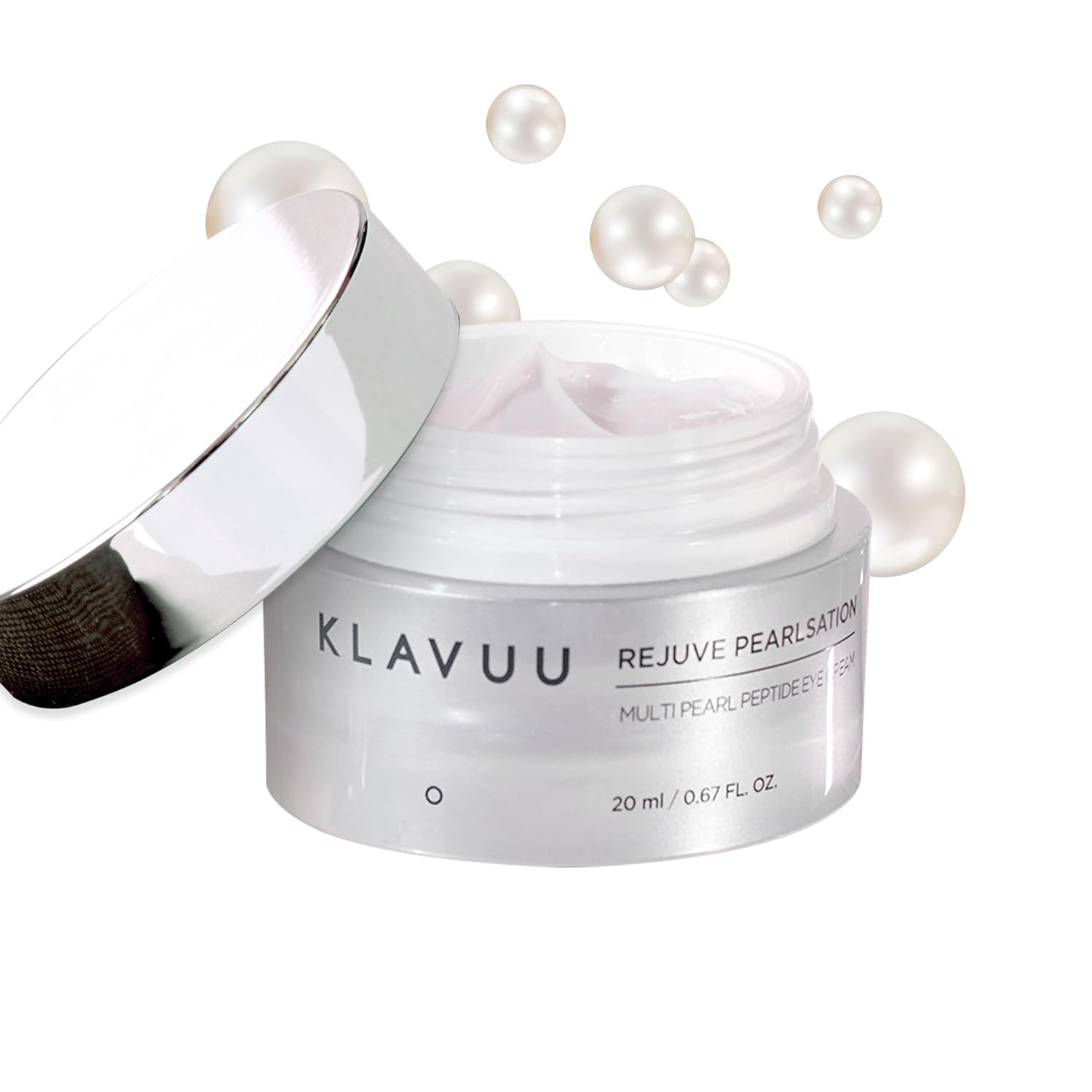 Klavuu Pearlsation Enriched Pearl Eye Cream – Face Moisturizer, Niacinamide, Enhances Skin Elasticity, Dark Circles Under Eye Treatment With Anti-Aging Hydration, Korean Skin Care (0.68Oz/20Ml)