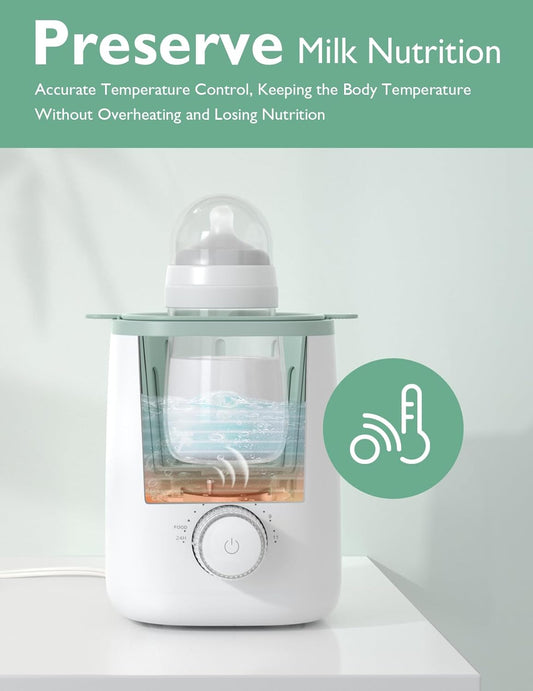 Momcozy Nutri Bottle Warmer, 9-In-1 Baby Bottle Warmer With Night Light, Accurate Temperature To Preserve Fullest Nutrients In Breast Milk, Bottle Warmers For All Bottles With Breastmilk Or Formula