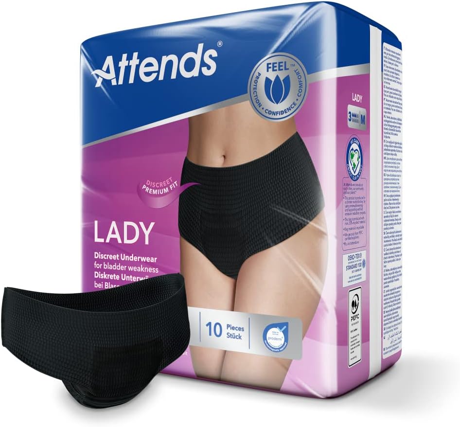 Attends Lady Discreet Underwear 3 M (Pack Of 10)