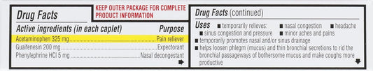 Rite Aid Severe Sinus Medicine And Nasal Decongestant, Maximum Strength - 20 Caplets | Sinus Relief | Pain Relief | Multi-Symptom Cold And Flu Medicine | Severe Cold & Sinus Medicine For Adults