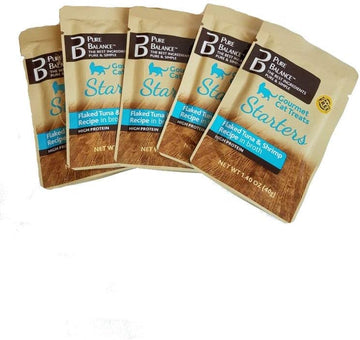 Pure Balance Gourmet Cat Treats Starters Flaked Tuna & Shrimp Recipe (5 Pack)