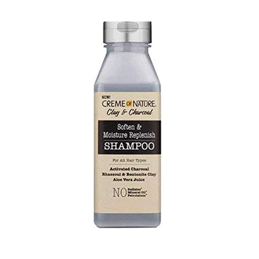 Clay & Charcoal Shampoo by Creme of Nature, Soften & Moisture Replenish Hair, with Aloe Vera Juice, 12 Fl Oz : Beauty & Personal Care