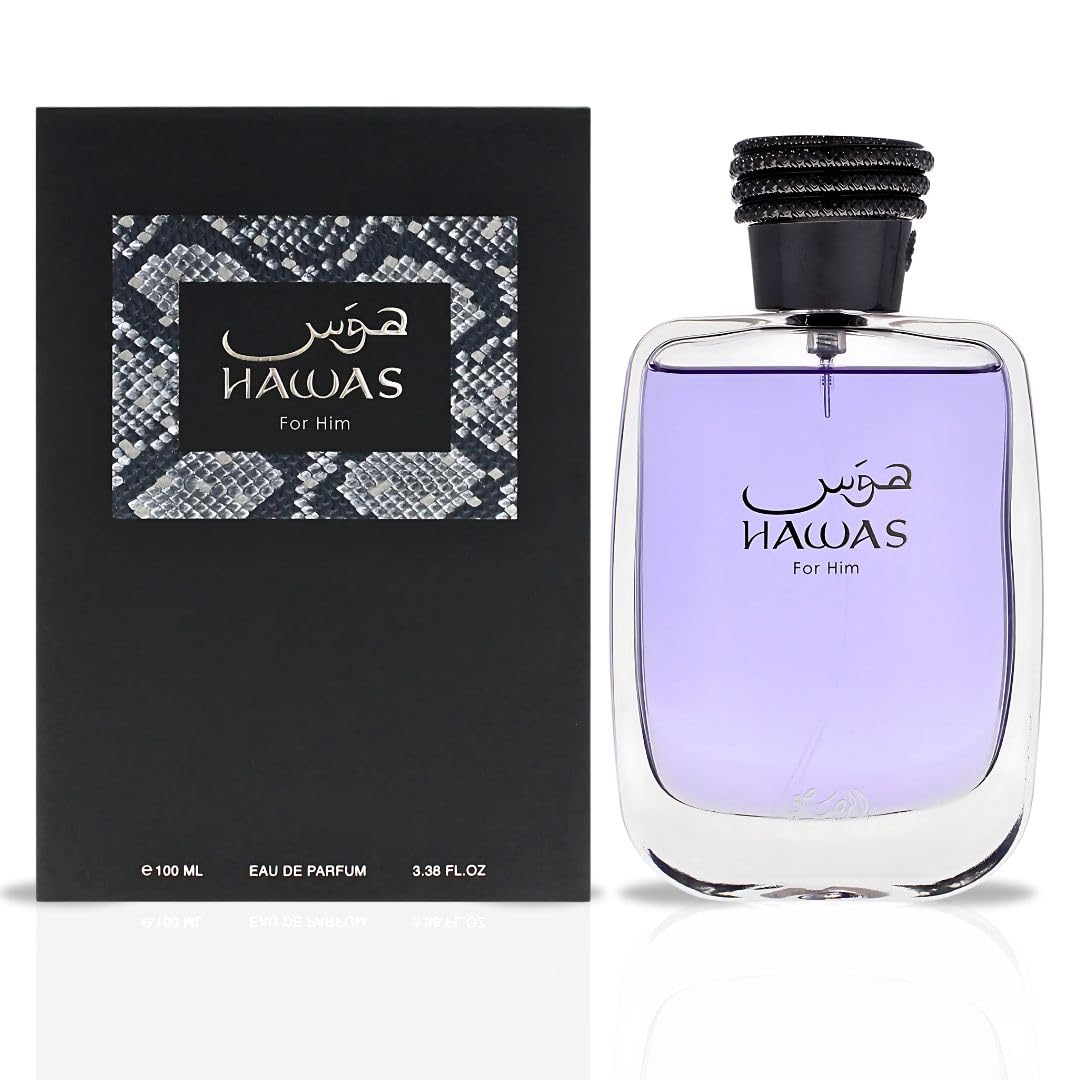 Rasasi Hawas For Him & Hawas Fire Eau De Parfum Sprays 100Ml (3.4 Oz) Unleash Your Power With Fresh, Intense Notes & Embrace Lasting, Refined Masculine Scents. (Bundle) : Beauty & Personal Care