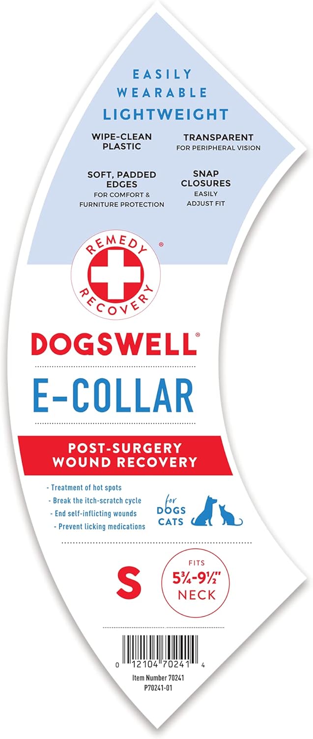 DOGSWELL Remedy + Recovery E-Collar, Small : Pet Recovery Collars : Pet Supplies