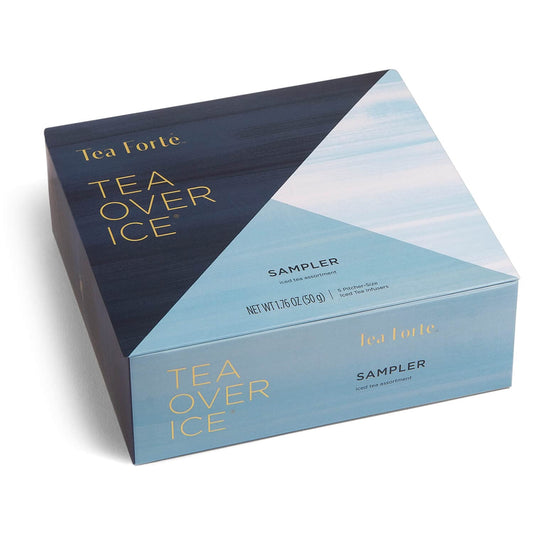 Tea Forte Tea Over Ice Sampler, Pitcher-Size Iced Tea Infusers, Black Tea, Green Tea, Herbal Tea, White Tea, 5 Count (Pack Of 1)