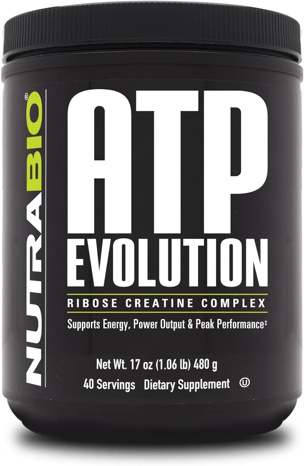NutraBio ATP Evolution, Supercharged Muscle Recovery, 500g Powder - 40 Servings