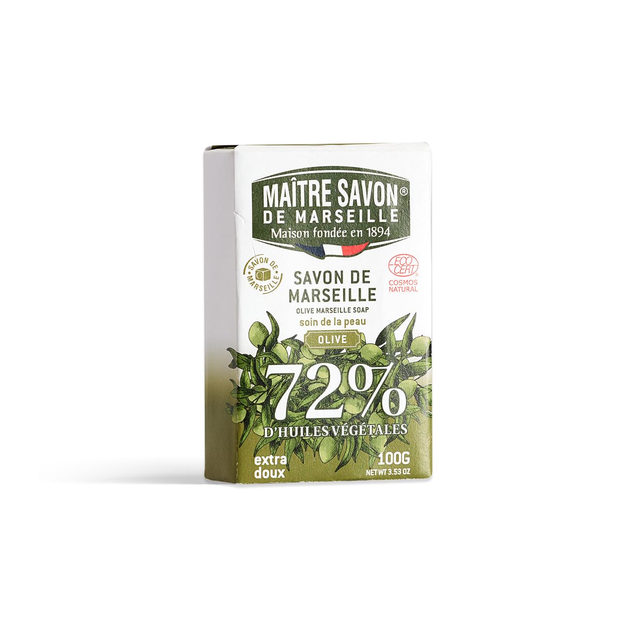 Maitre Savon De Marseille Provence Soap Bar - Olive 100G (3.5 Oz) : Beauty & Personal Care