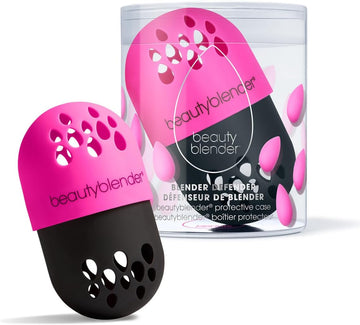 Beautyblender Blender Defender Silicone Protective Carrying Case, Pink, Black