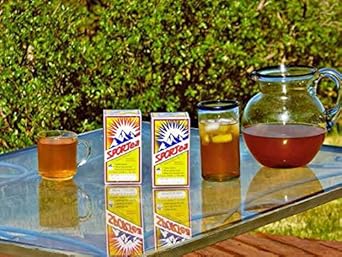 Sportea Iced | Natural Decaf Energy Drink With Green & Black Tea, Vitamins, Minerals, Electrolytes, Yerba Mate & Siberian Ginseng | 7 Cold Brew Tea Bags | Healthy & Easy To Brew | Single Box