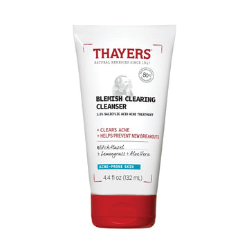 Thayers Blemish Clearing Face Cleanser With 1.5% Salicylic Acid, Acne Treatment Face Wash, Soothing And Non-Stripping Skin Care, 4.4 Fl Oz