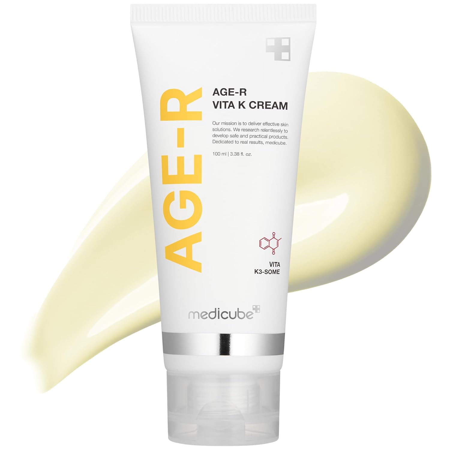 Medicube Age-R Vita K Cream For Skin Care Devices - Elastisty Boost For Stretched Skin - Special Ingredients Targeting Redness - Hypoallergenic - Korean Skin Care