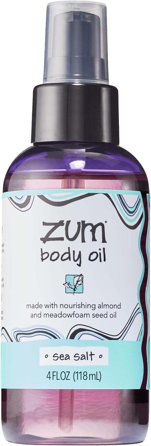 Indigo Wild Zum Sea Salt Body Oil - Nourishing Body Massage Oil For Massage Therapy & Hydration - Nourishing, Vegetarian Massaging Oil With Sweet Almond Oil - 4 Fl Oz