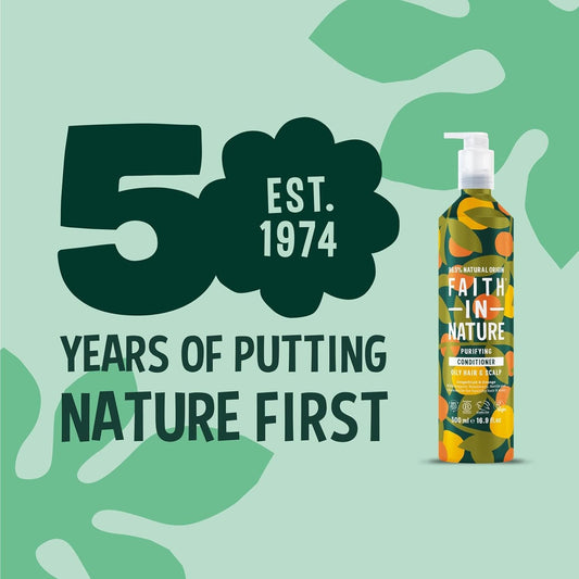 Faith In Nature - Natural Conditioner Aluminium Bottle - Vegan & Cruelty Free, No Sls Or Parabens - 500Ml, Grapefruit & Orange