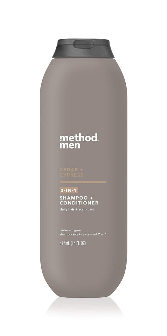 Method Men 2-in-1 Shampoo + Conditioner; Cedar + Cypress; Pack Of 6; Cedar & Cypress; 6 Count