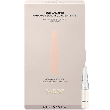 Babor Sos Calming Ampoule Serum Concentrates, Soothing Serum To Treat Irritated Skin, Reduce Redness And Strengthen Skin Barrier, 7 Day Treatment