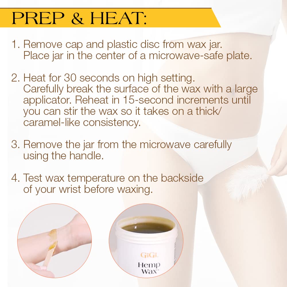 GiGi Hemp Wax Microwave 7.6 oz : Hair Removal Wax : Beauty & Personal Care