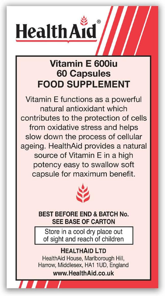 Healthaid Vitamin E 600Iu - 60 Capsules