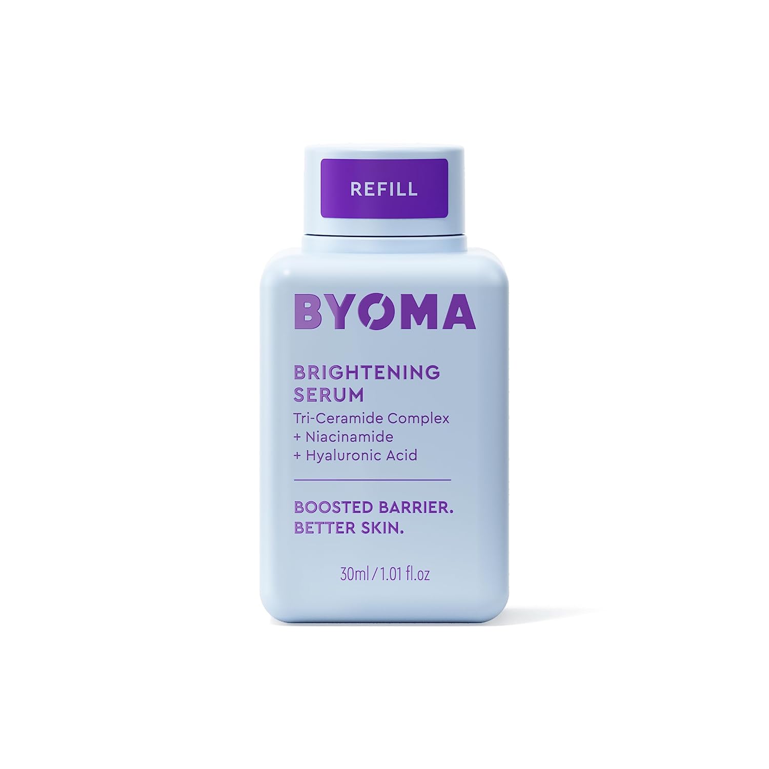 Byoma Brightening Serum Refill - Barrier Repair Serum - Brightening & Hydrating Face Serum With Hyaluronic Acid, Niacinamide & Ceramides - Hyaluronic Acid Serum For Face - 1.01 Fl. Oz Refill