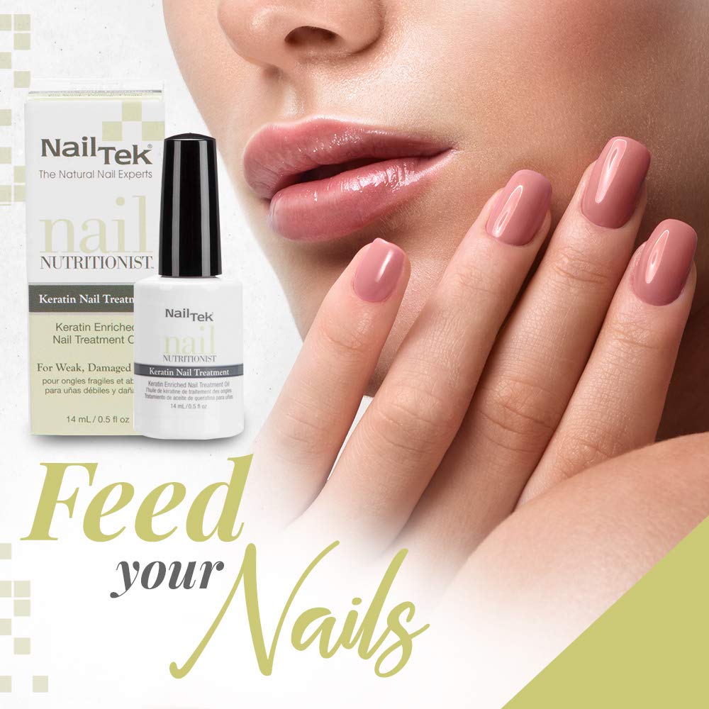 Nail Tek Nail Nutritionist, Keratin Enriched Nail Treatment Oil For Weak And Damaged Nails, 0.5 Oz, 2-Pack