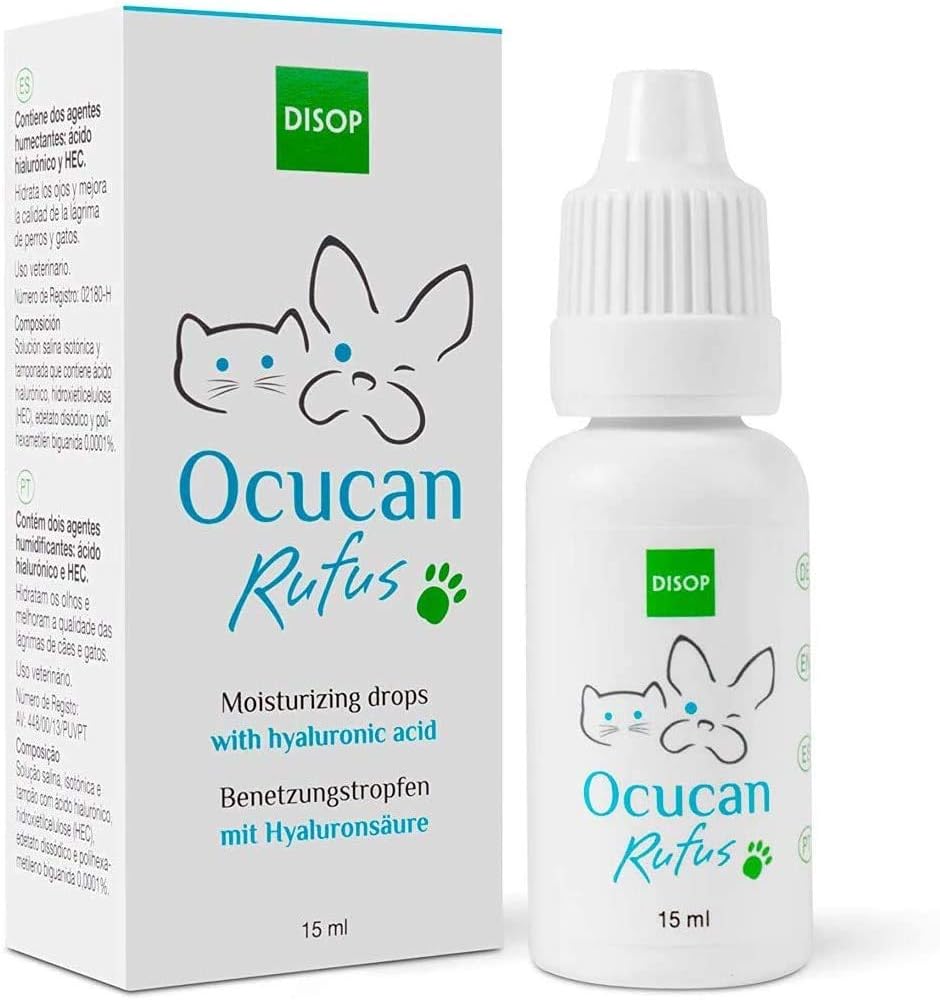 Moisturizing Eye Drops for Dogs and Cats with Hyaluronic Acid. Lubricating Relief Artificial Tears for Dry Irritated Eyes for Pets. Multidose, 15 ml (0.50 Fl Oz)