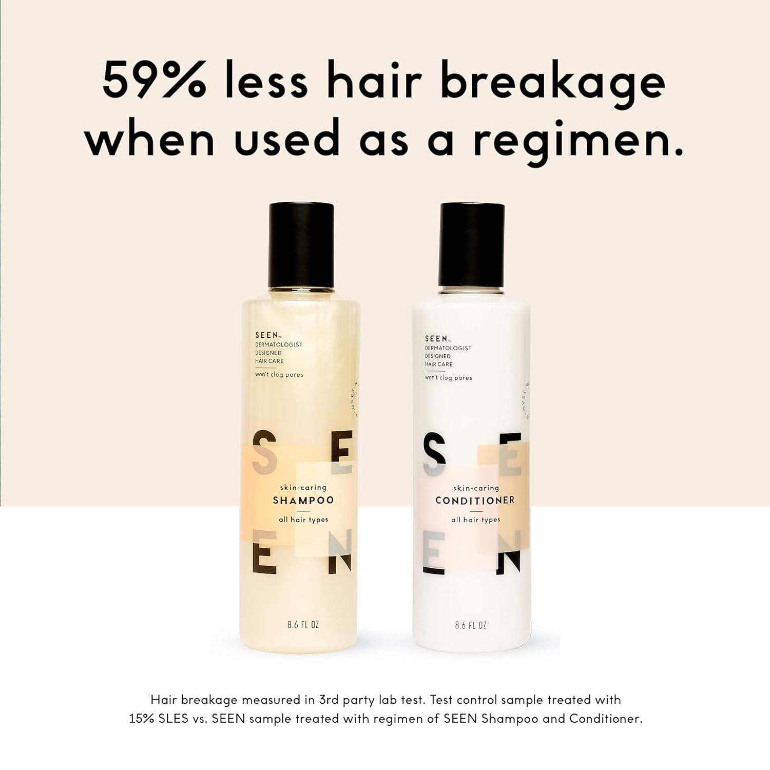 SEEN Shampoo & Conditioner Eco-Refills Bundle - Scented -Non-Comedogenic & Sulfate-Free Hair Shampoo & Conditioner- Dermatologist-Developed - Safe for Sensitive Skin : Beauty & Personal Care