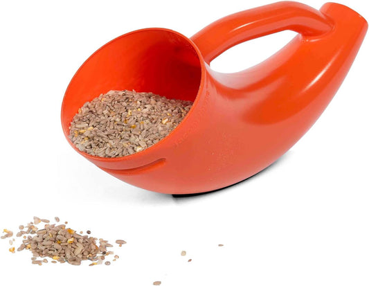 Jacobi Jayne® SuperScoop™ Bird Seed Scoop - scoop, carry & pour without spilling - perfect for filling your bird feeders with bird food - also makes a great pet food scoop - easy to use?JJ-SS