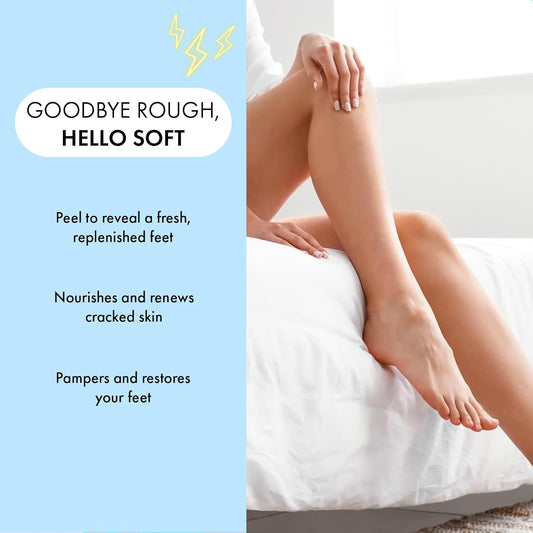 7th Heaven Foot Mask Multipack of 3 Moisturising Foot Treatment Socks – Softening & Nourishing Mask for Dry & Cracked Feet – Infused with Coconut & Shea Butter – At Home Spa Skincare