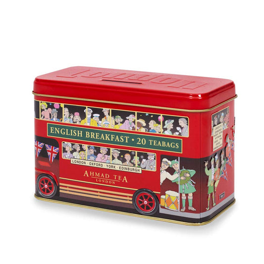 Ahmad Tea London Bus Tin, English Breakfast, 20 Count Tin