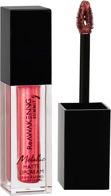 Metallic Glitter Red Lipstick, Creamy Intensely Rich Shimmer Matte Finish, Light Weight Intense Pigment, Long Lasting Smudge Free Formula Infused With Vitamin E (Warrior)