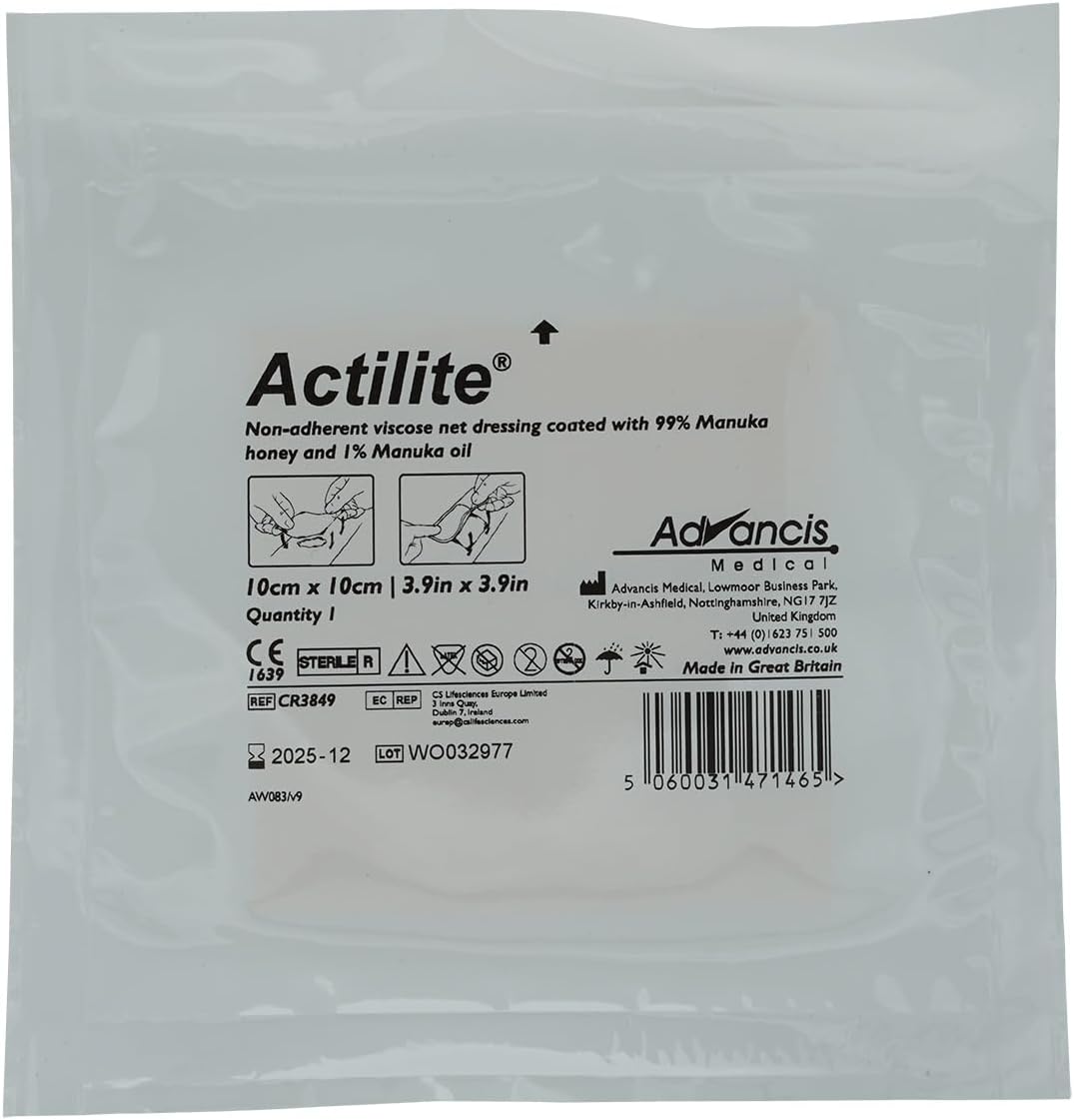 Advancis Medical 99XX0067 Actilite Dressing, 10cm x 10cm, Pack of 10