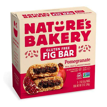 Nature’S Bakery Gluten Free Fig Bars, Pomegranate, Real Fruit, Vegan, Non-Gmo, Snack Bar, 1 Box With 6 Twin Packs (6 Twin Packs)