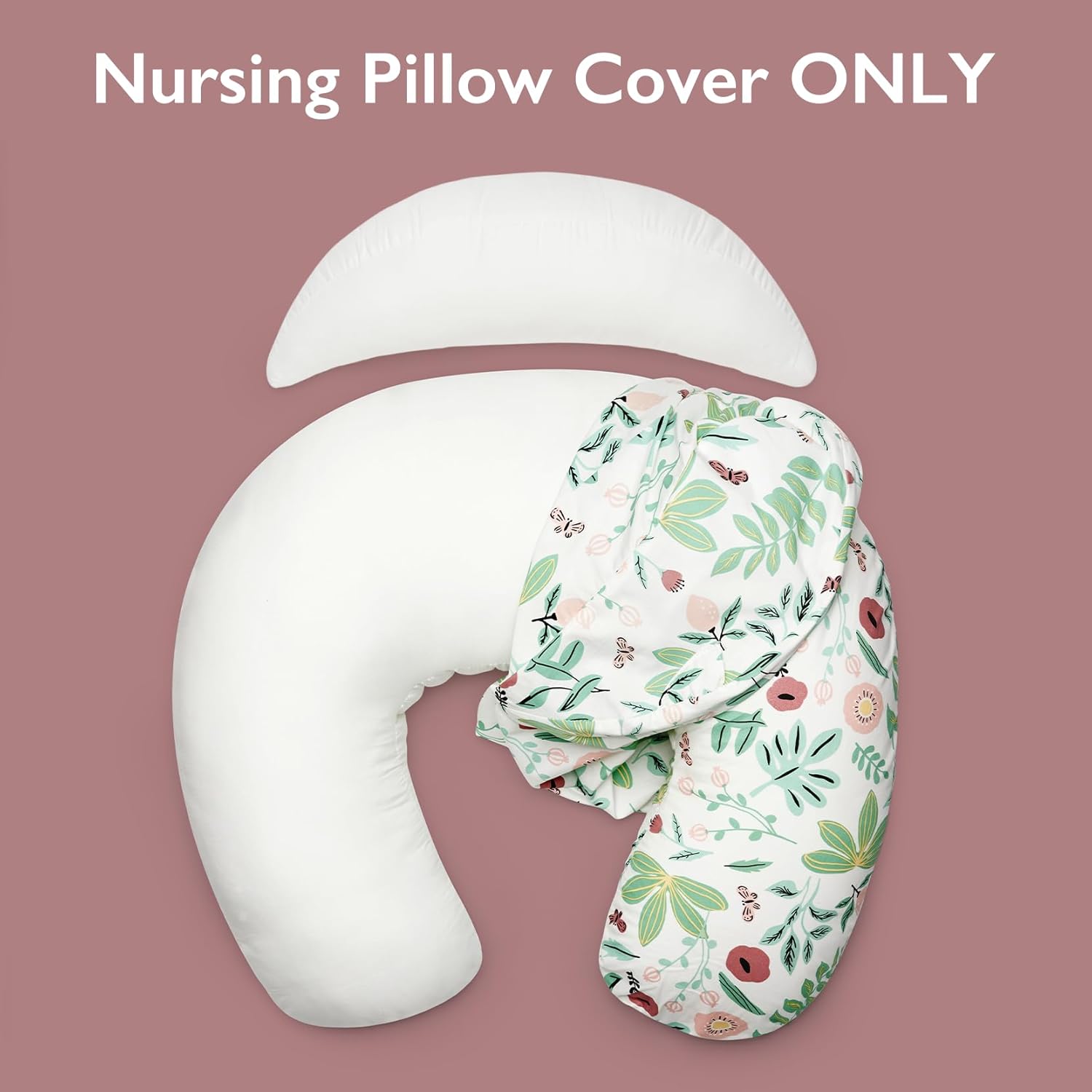 Momcozy Original Plus Size Nursing Pillow Cover, Fits All Breastfeeding Pillows, 100% Cotton Cover with Adjustable Waist Strap,Green Forest, Cover Only : Baby