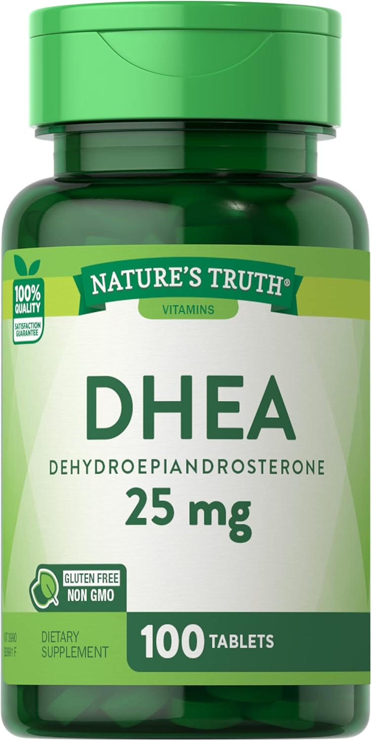 Dhea 25Mg Tablets | 100 Count | Vegetarian, Non-Gmo & Gluten Free Supplement | By Nature'S Truth