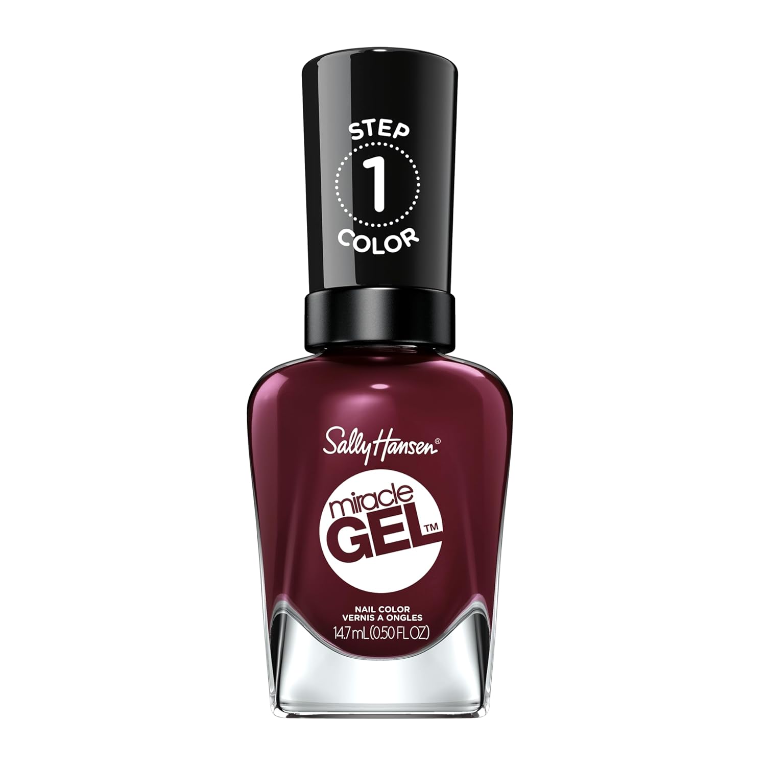 Sally Hansen Miracle Gel™, Wine Stock, Long Lasting, Gel-Like Formula, No Uv Lamp Needed, Red Nail Polish