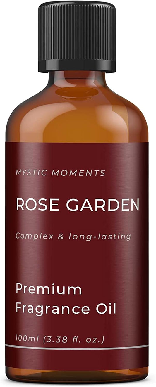 Mystic Moments | Rose Garden Fragrance Oil - 100ml - Perfect for Soaps, Candles, Bath Bombs, Oil Burners, Diffusers and Skin & Hair Care Items