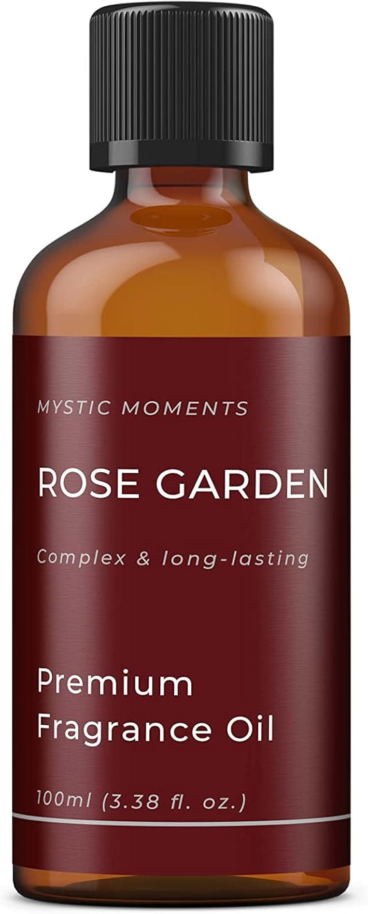 Mystic Moments | Rose Garden Fragrance Oil - 100Ml - Perfect For Soaps, Candles, Bath Bombs, Oil Burners, Diffusers And Skin & Hair Care Items