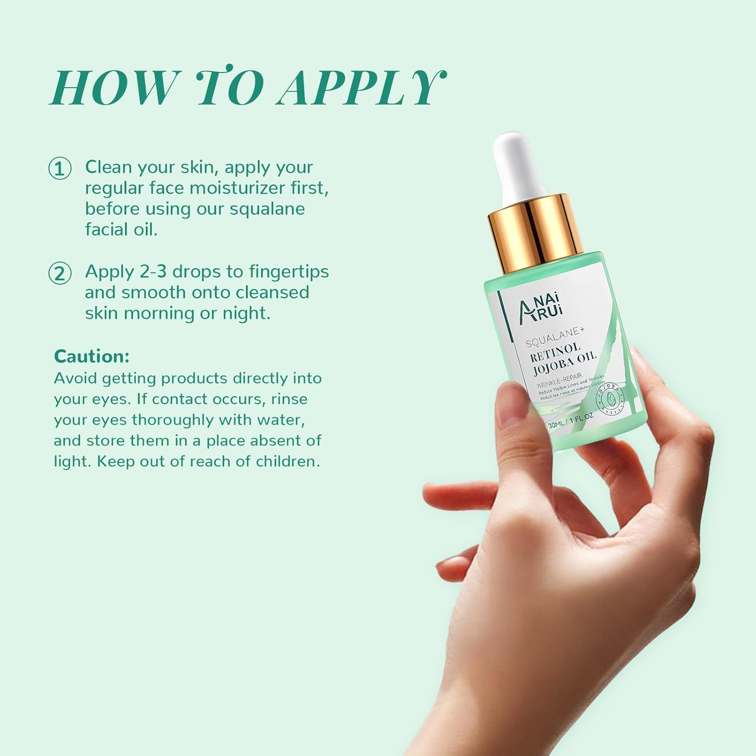 Squalane Retinol Jojoba Oil Moisturizer For Face Hydrate, Nourish, Moisturize Fine Lines And Wrinkles, Wrinkle-Repair Facial Oil For Smoother, Supple Skin 1 Fl. Oz : Beauty & Personal Care